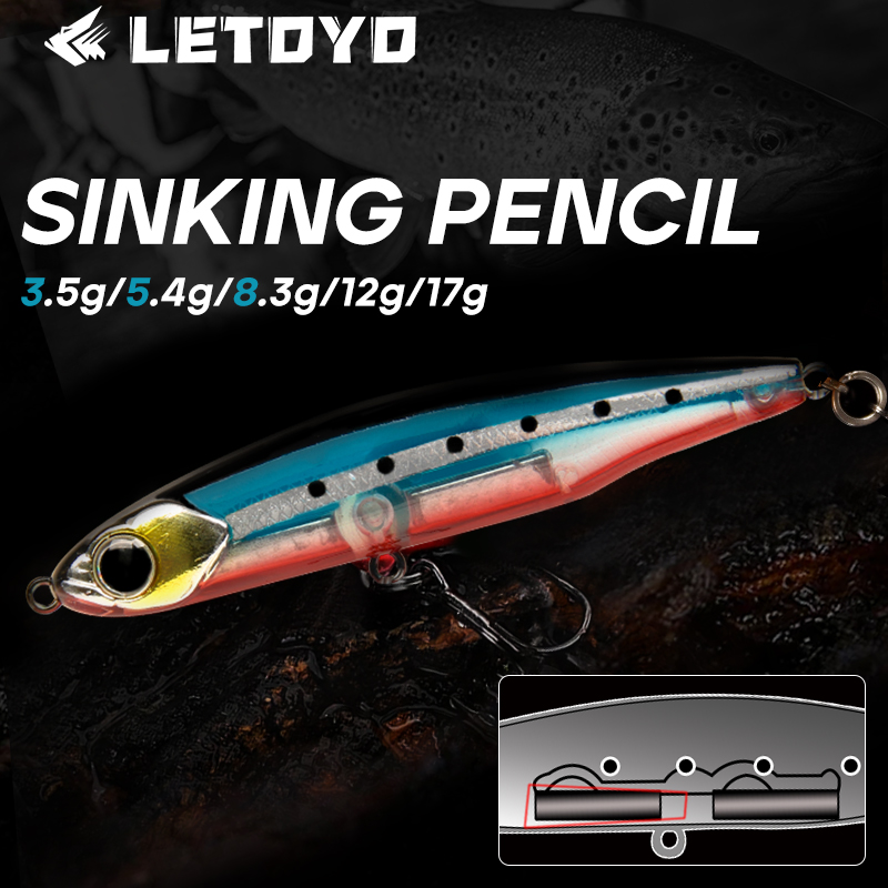 Fishing Lure Spoon - LETOYO Sinking Pencil 17g 12g-3,5g Künstlicher