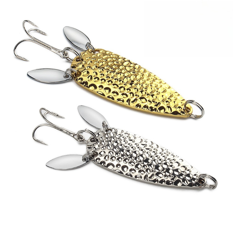 Fishing Lure Spoon - 1Pcs Metall Löffel Spinnerbait Doppel Rotierenden