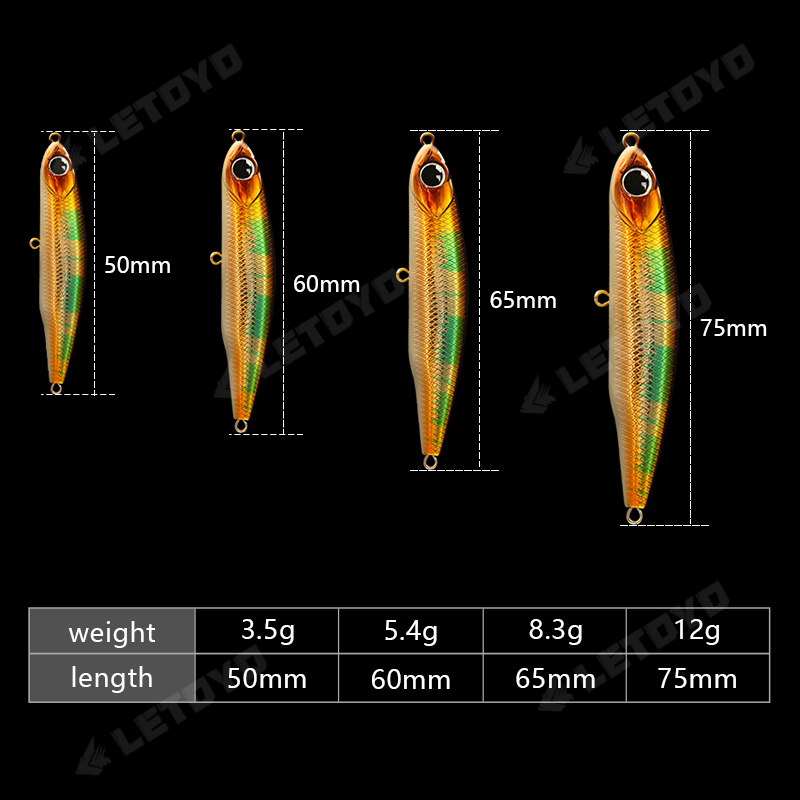 LETOYO Sinking Pencil 17g 12g- – Fishing Lure Spoon Bewertung und Preis