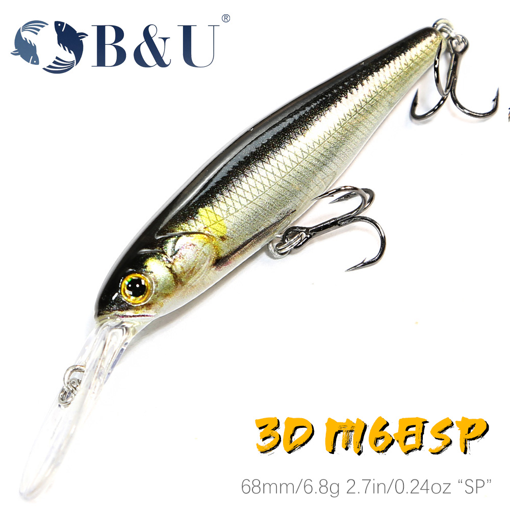 B&U 68mm 3D-Druck Shad Suspend – Fishing Lure Jerkbait Bewertung und Preis